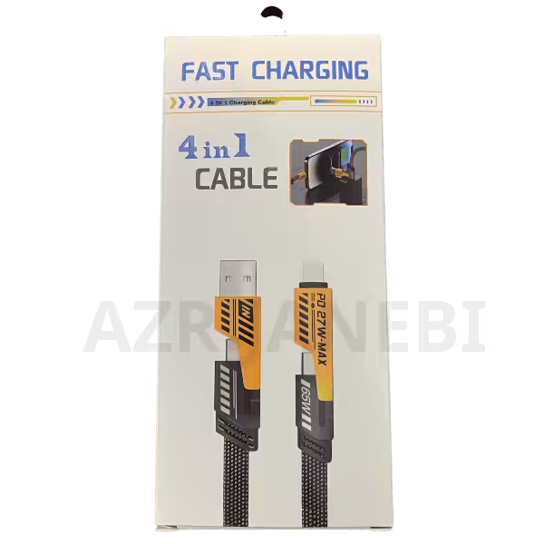 کابل شارژ تبدیل USB به لایتنینگ 4کاره اصل (عمده)