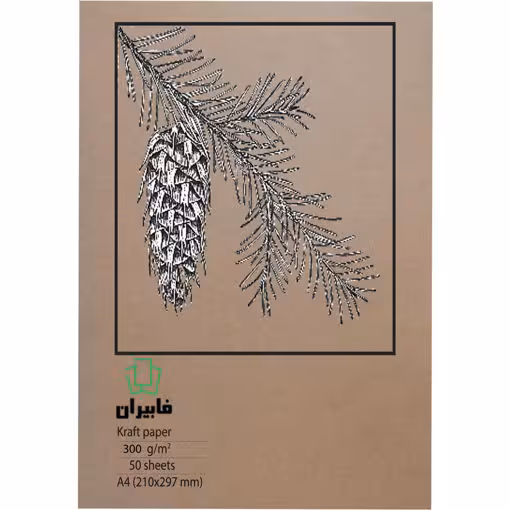 مقوا کرافت سوئدی رنگ روشن 300 گرم سایز A4 بسته 20 برگی