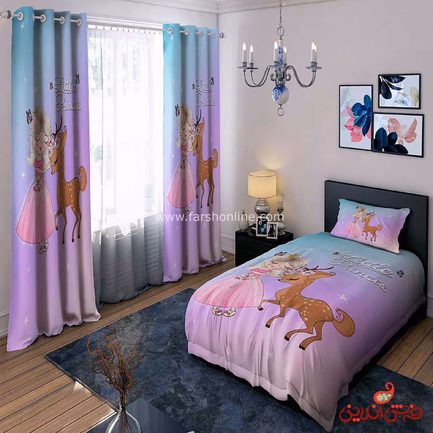 روتختی طرح دختر و گوزن کد 15387