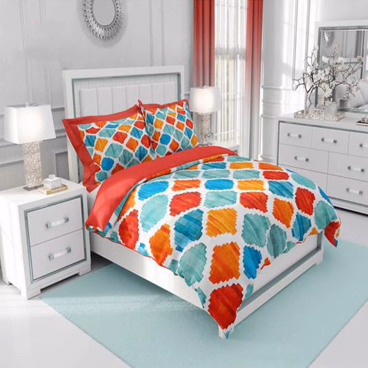 سرویس روتختی طرح‌دار چیداری مدل 4064