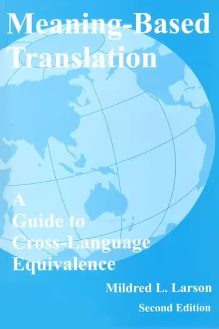 Meaning Based Translation 2nd Edition