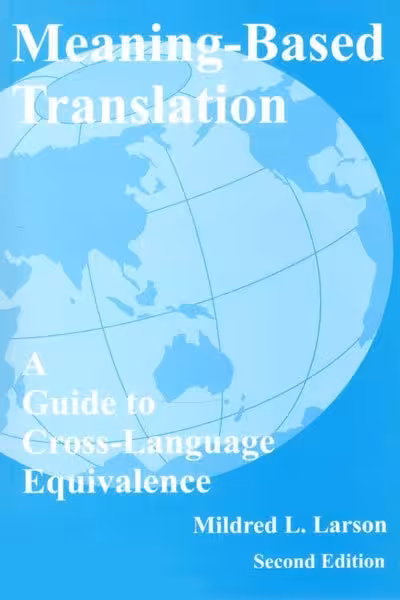 Meaning Based Translation 2nd Edition