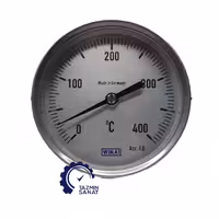 ترمومتر عمودی صفحه 10 سانت دنباله 10 سانت 400 ویکا WIKA