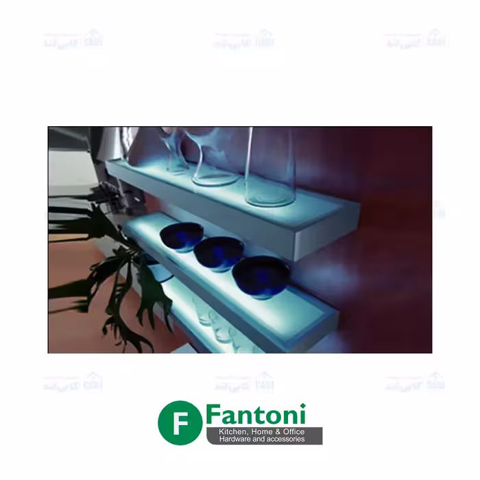 چراغ LED شلف نوری دو طرفه سری 12 و فرانت آلومینیوم عرض 1200mm فانتونی N123