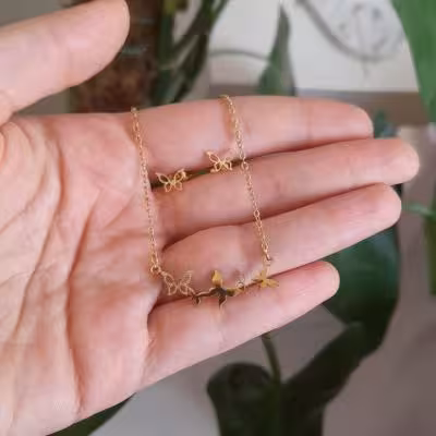 نیم ست پروانه طرح شنی استیل