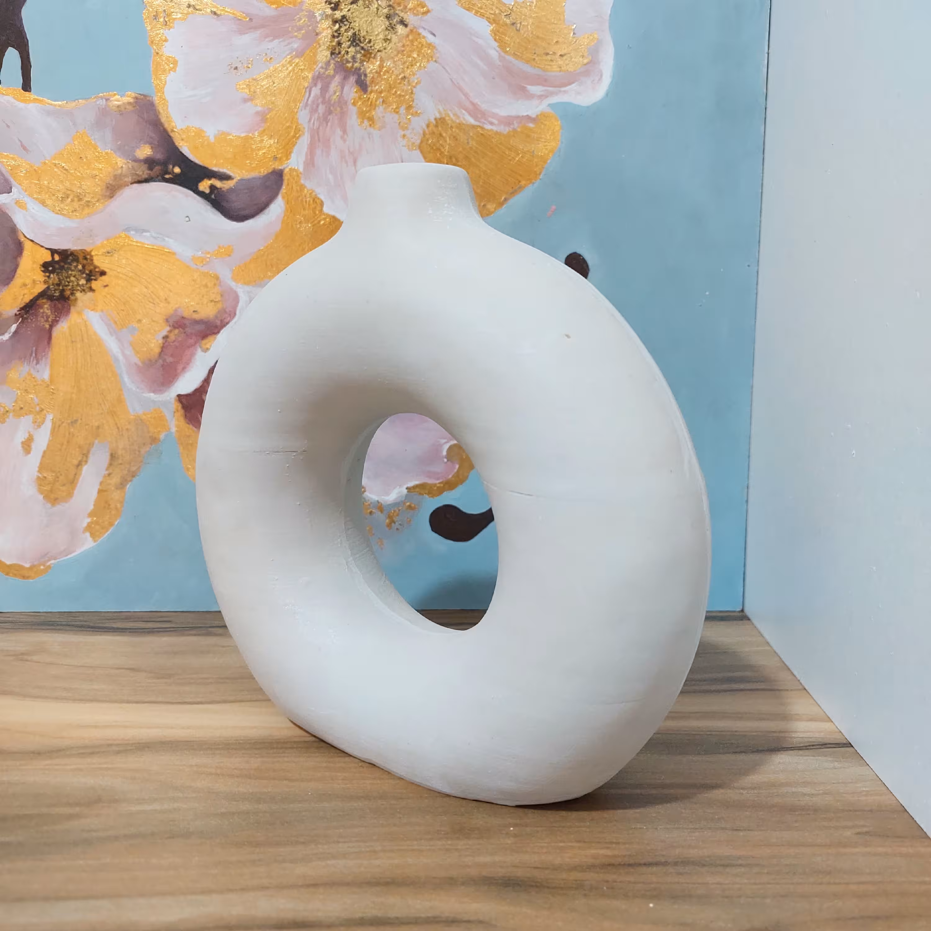 گلدان دایره ای قطر ضخیم پلی استر خام