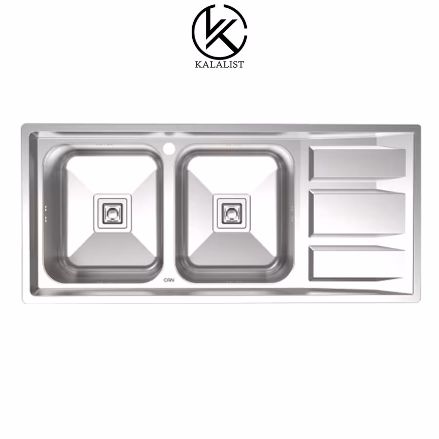 سینک کن استیل توکار مدل 8112