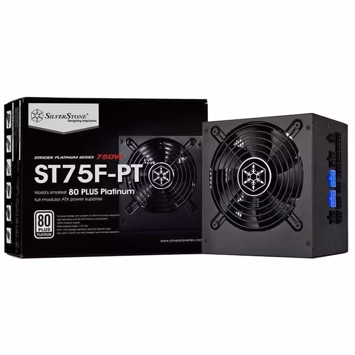 منبع تغذیه کامپیوتر سیلوراستون مدل Strider Platinum SST-ST75F-PT