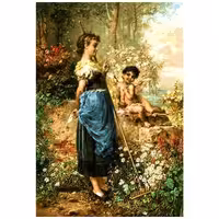 نخ و نقشه فرانسوی طرح مادروکودک کد 24287