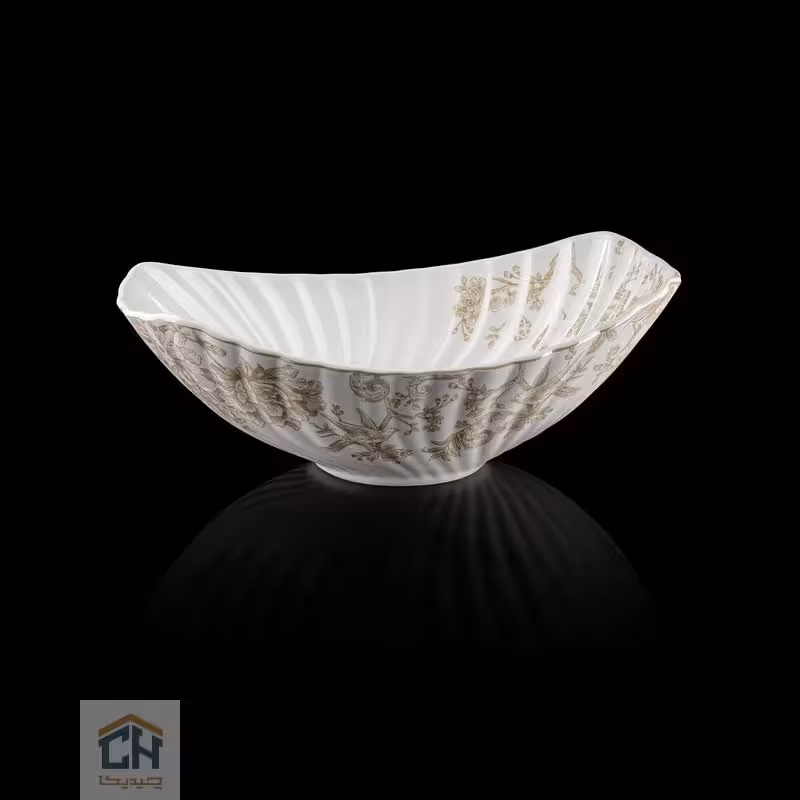 میوه خوری چینی بیضی گلدکیش طرح Sarina مدل GK701105-6