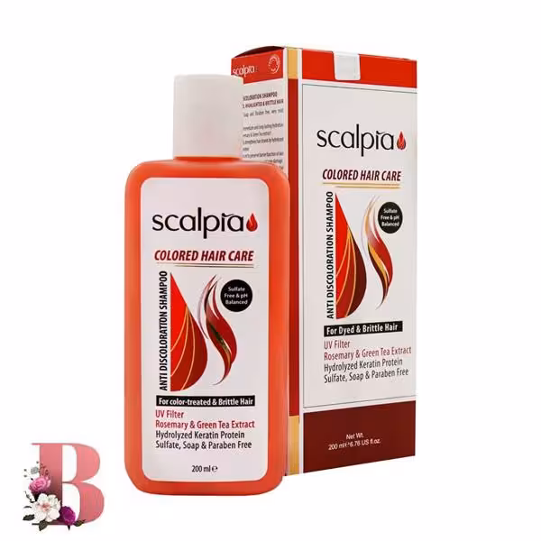 شامپو مخصوص موهای رنگ شده اسکالپیا 200 میلی لیتر | Anti Discoloration Shampoo for dyed and Brittle Hair 200ml