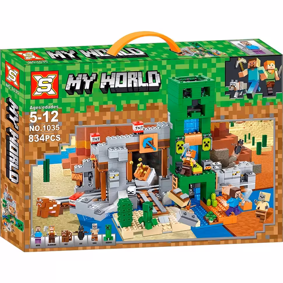 ساختنی لگو مدل ماینکرافت کد 1035 تعداد قطعات 834
