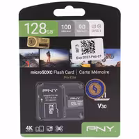 رم میکرو 128 گیگ پی ان وای PNY Pro Elite A1 V30 U3 C10 100MB/s   خشاب
