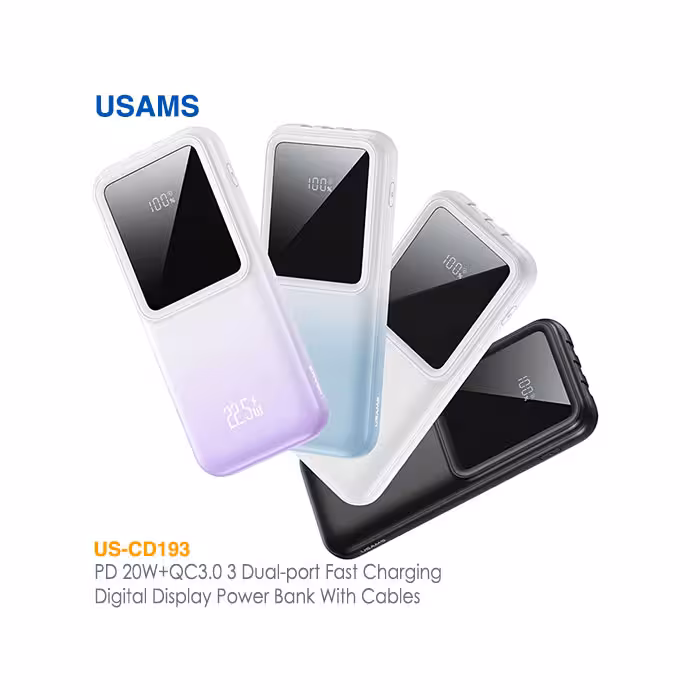 پاور بانک 10000 میلی آمپری 20 وات یوسمز US-CD193