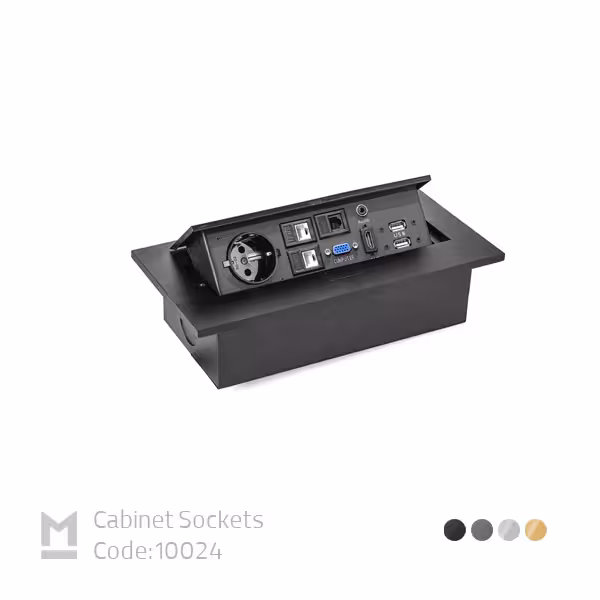 پریز توکار ملونی 10024 - یراقینو فروش یراق آلات کابینت و درب
