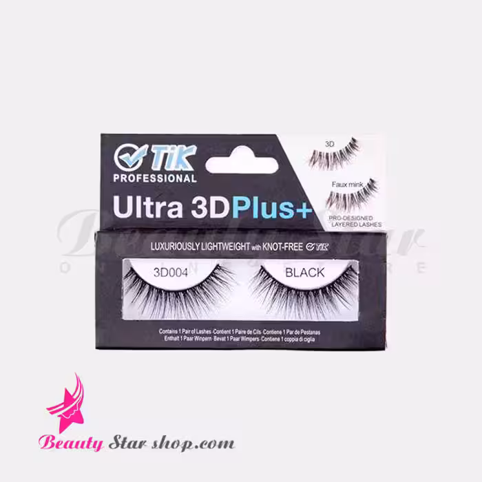 مژه مصنوعی الترا پلاس سه بعدی مو طبیعی تیک مدل 004