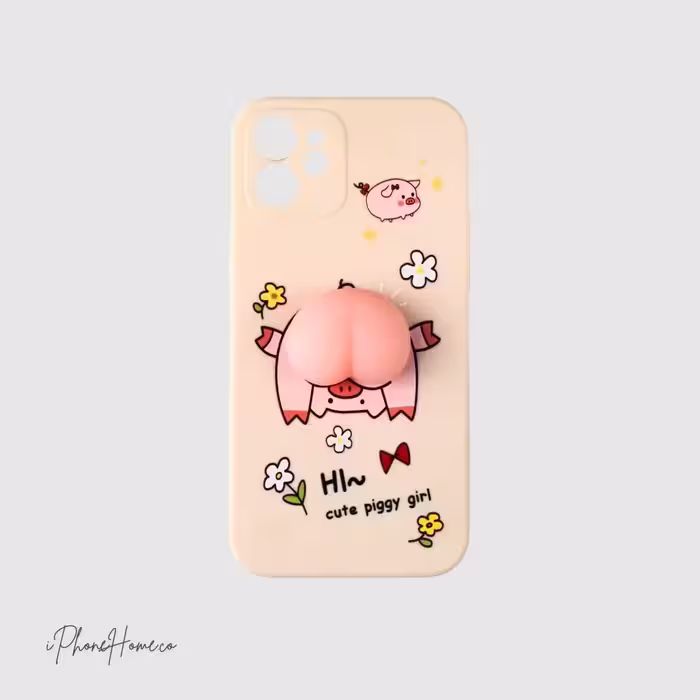 قاب فانتزی پروتزی cute piggy مناسب iPhone 12 (7892)
