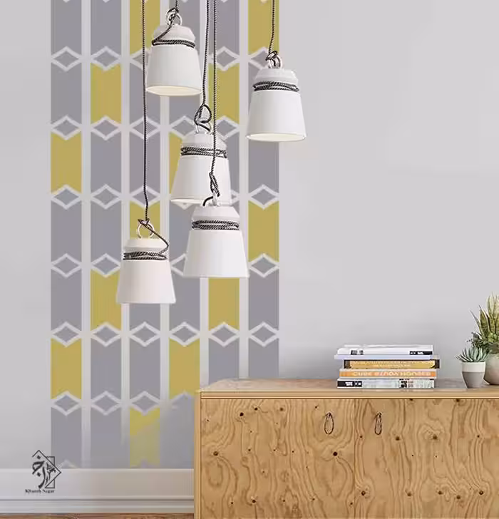 شابلون دیواری مدرن کد 883