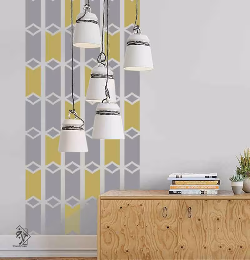 شابلون دیواری مدرن کد 883