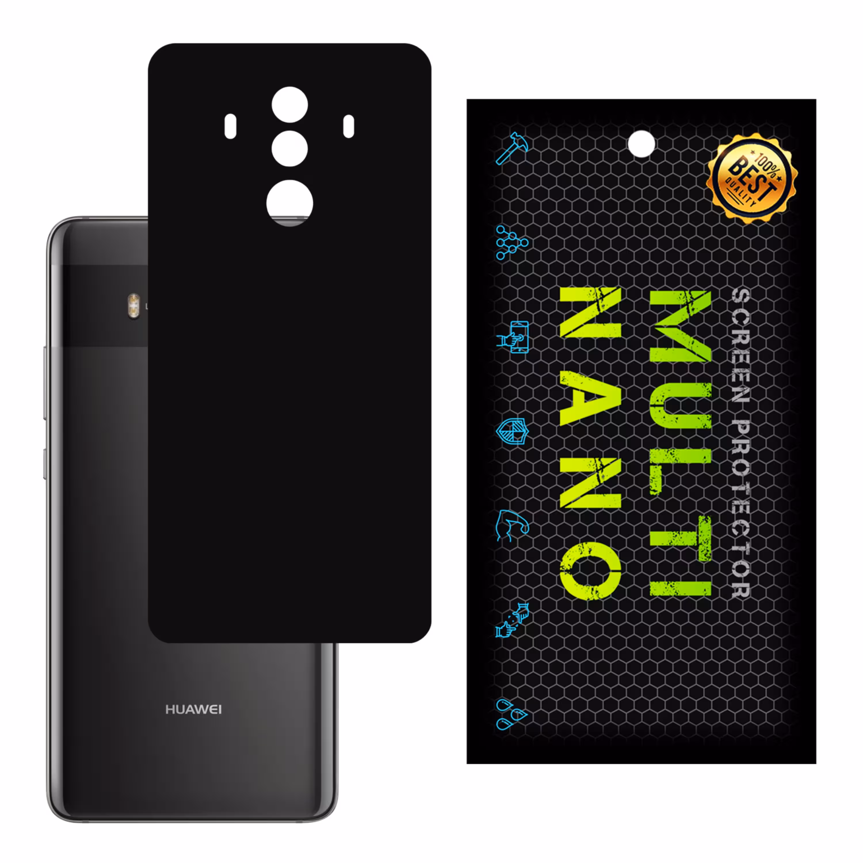 برچسب پوششی MultiNano مدل X-F1M-Black برای پشت موبایل هواوی Mate 10 Pro