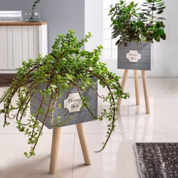 پایه گلدان چوبی