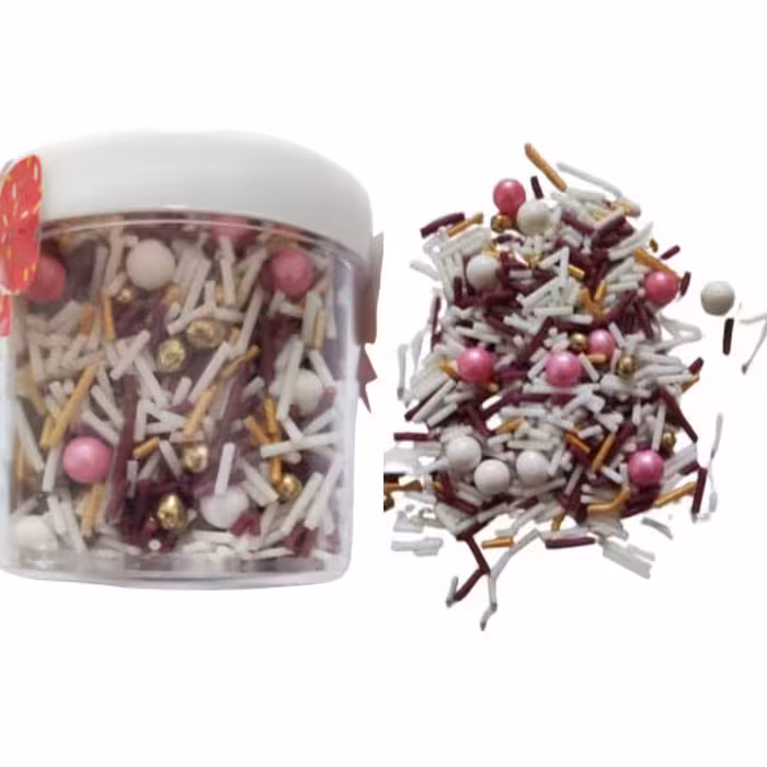 اسپرینکلس صورتی سفید طلایی