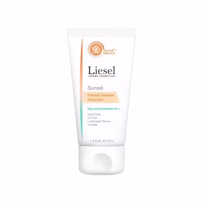کرم ضد آفتاب بی رنگ مناسب پوست چرب و مستعد آکنه  SPF-50 لایسل – Liesel