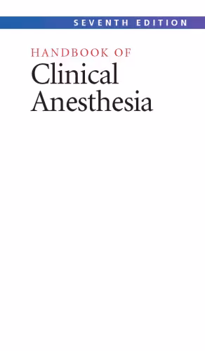 خرید و دانلود نسخه کامل کتاب Handbook of Clinical Anesthesia