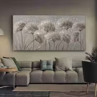 تابلو دکوراتیو نقش برجسته قاصدک، اثر دست، ابعاد 150x80 سانتی‌متر، کد 103