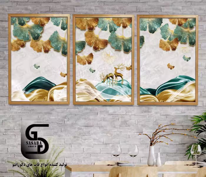 تابلو دکوراتیو سه تکه 60*40 درجه1