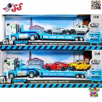 ماکت فلزی تریلی اسکانیا حمل خودرو با ماشین فلزی SCANIA Metal 5542