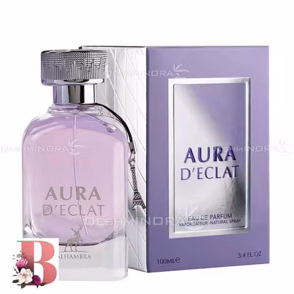 ادوپرفیوم زنانه الحمبرا مدل آورا د اکلت حجم 100 میلی لیتر | Alhambra Aura D`Eclat Eau De Parfum 100ml