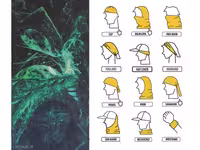 دستمال سر پارچه ای فانتزی طرح green