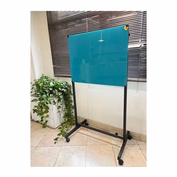 تخته وایت برد پایه دار شیشه ای اینکو سایز 200×100