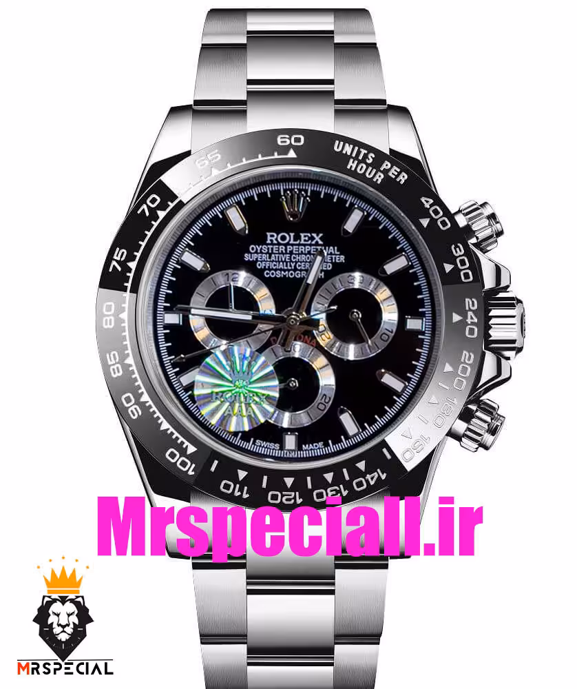 ساعت رولکس مردانه مدل دیتونا اتوماتیک استیل صفحه مشکی 020857 ROLEX DAYTONA