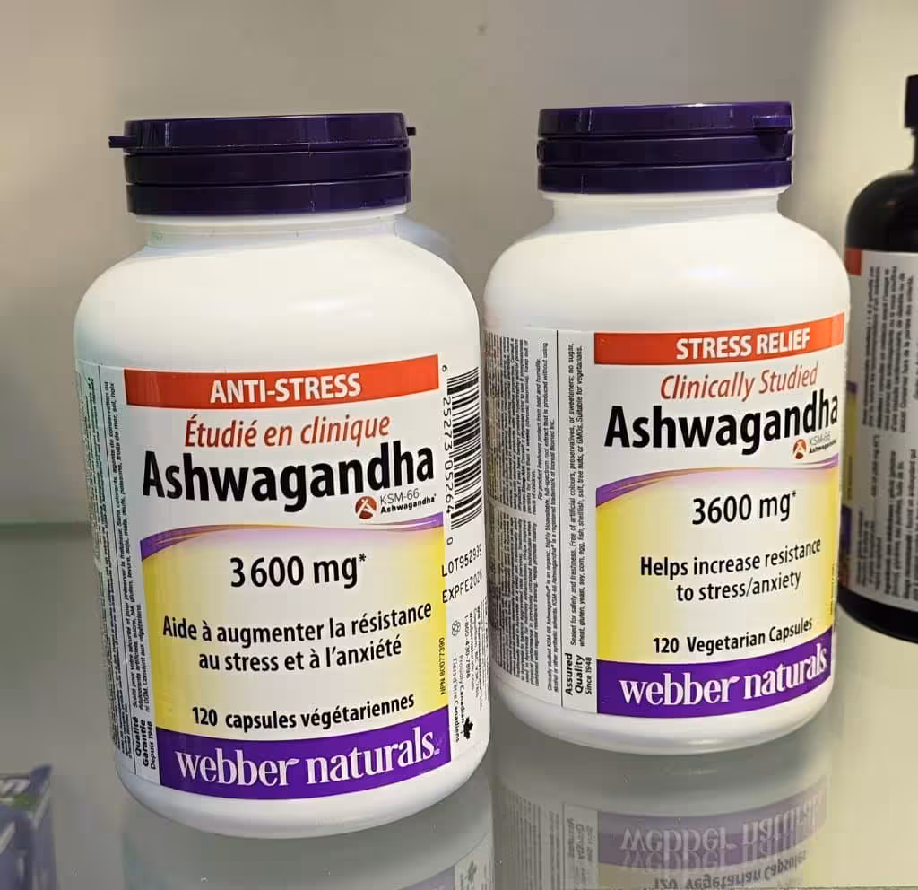 مکمل آشواگاندا وبر نچرالز اصل | Webber Naturals Ashwagandha 120 capsules