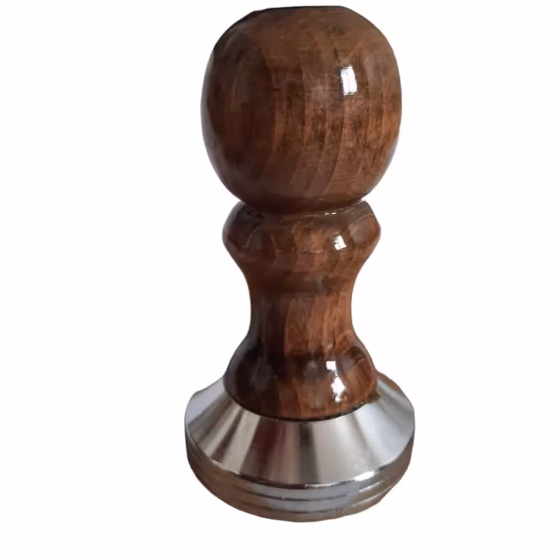 تمپر قهوه دسته چوبی اسپرسوساز خانگی سایز 51 | amazonchi