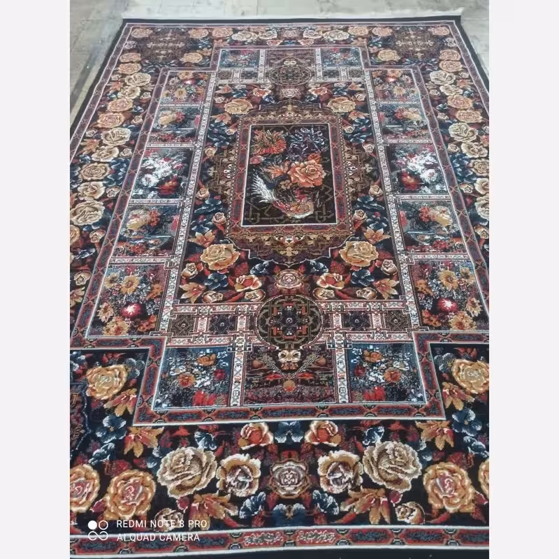 فرش ماشینی 12متری کاشان نقشه باغ ارم(ارسال رایگان)