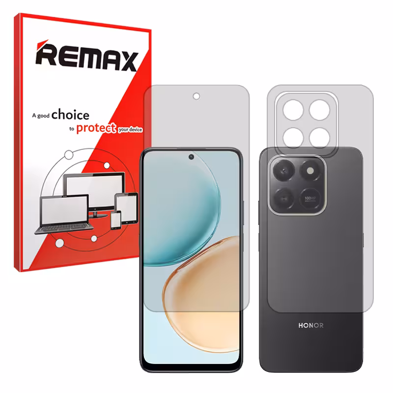 گلس صفحه نمایش و پشت گوشی آنر Honor 400 Smart مدل هیدروژلی مات برند ریمکس کد SS