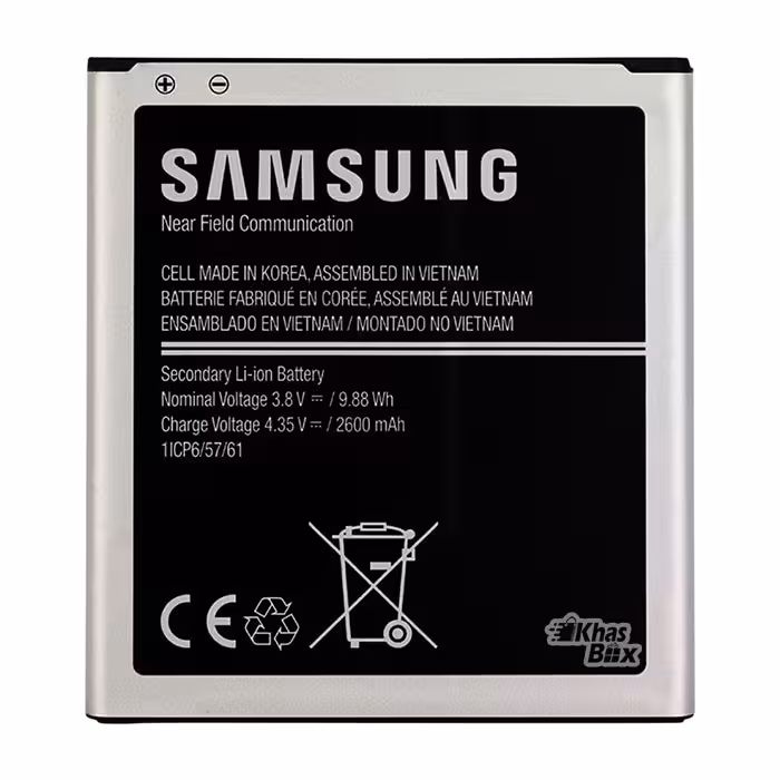 باتری موبایل مدل J500 ظرفیت 2600 میلی آمپر ساعت مناسب برای گوشی موبایل سامسونگ galaxy J500