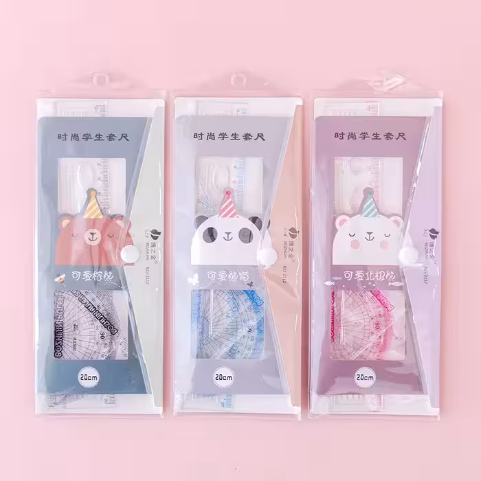 ست خط کش گونیا خرس خوابالو (مدل رندوم)