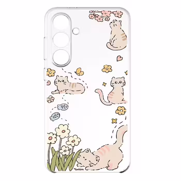 کاور طرح Cats &amp; Flowers مناسب برای گوشی موبایل سامسونگ Galaxy S24 FE | کالا مکس