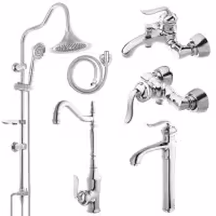 شیرآلات 6تکه بامبو کروم