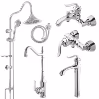 شیرآلات 6تکه بامبو کروم