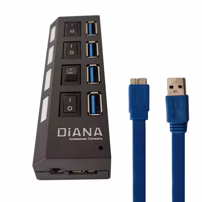 هاب 4 پورت کلید دار USB3