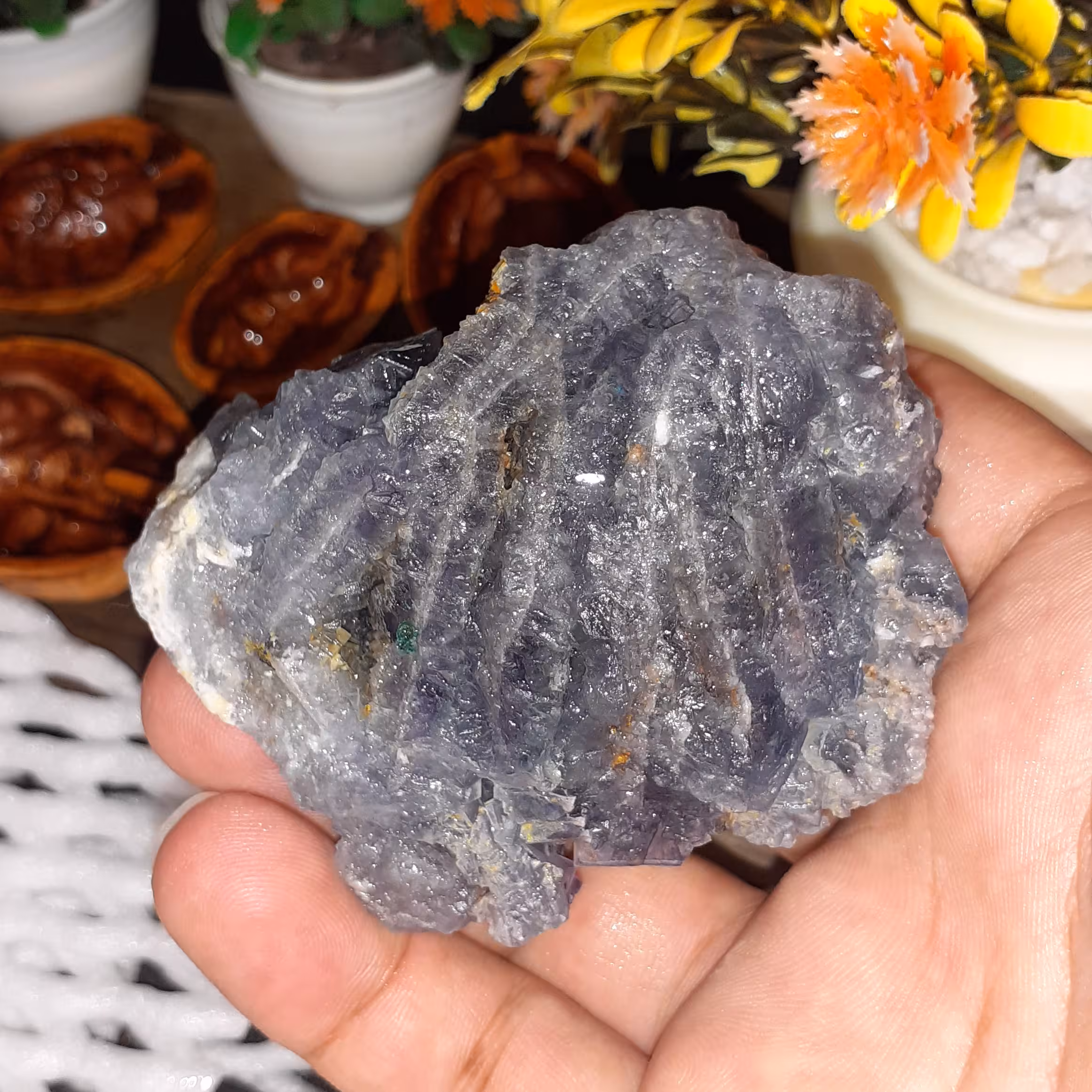  فلوریت کلکسیونی طبیعی و معدنی  وزن225 گرم(کد17)