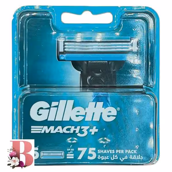 تیغ یدک 3 لبه ژیلت مدل Mach 3 Plus بسته 5 عددی | Gillette Mach 3 Plus Blade 5 pcs