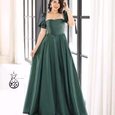 پیراهن مهمانی زنانه ساتن مدل نبات