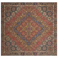 رومیزی مربع ترمه ابریشم کد TRM120