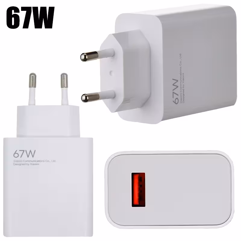 آداپتور شارژر 67W سوپر فست سر جعبه Xiaomi MDY-12-EH بدون پک